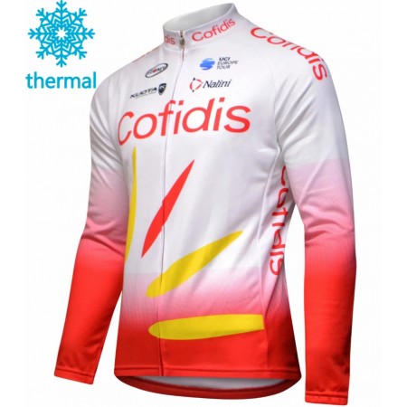 Maillot vélo 2019 Cofidis Pro Cycling Hiver Thermal Fleece N001